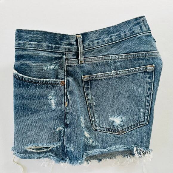 Agolde Parker Vintage Cut Off Jean Short Dark Swapmeet Blue Size 27 High Rise - Picture 5 of 9